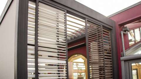 Terrassendach in der Ausstellung von Schmich in Edingen-Neckarhausen